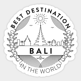 Bali Minimal Badge Design Sticker